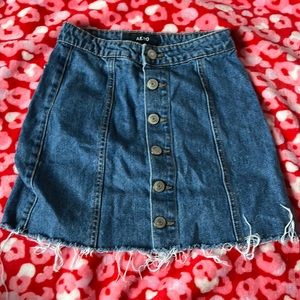 aeropostal jean skirt size 000